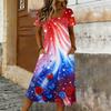 Summer Dresses for Women 2026 Casual Midi Dresses for Women with Butterfly Print Graduation Dress and Floral Dress for Daily Wear