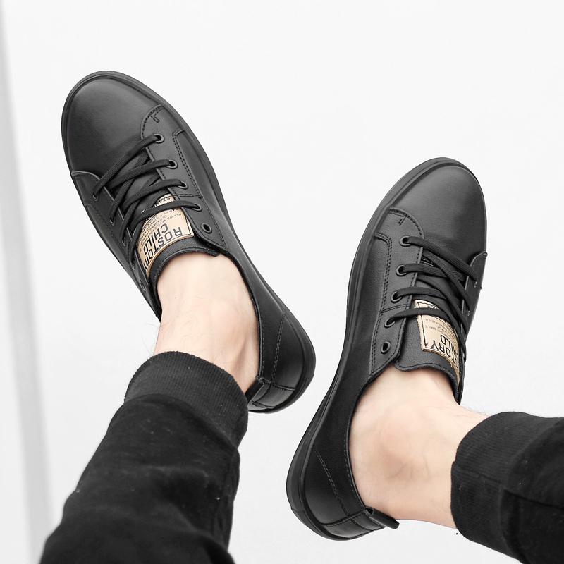 Модные мужские повседневные кроссовки для вождения из натуральной кожи — фото 7