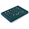 Stackable Velvets Jewelry Presentation Tray Necklaces Bracelets Earring Storage Organiser Multifunctional Rings Holder