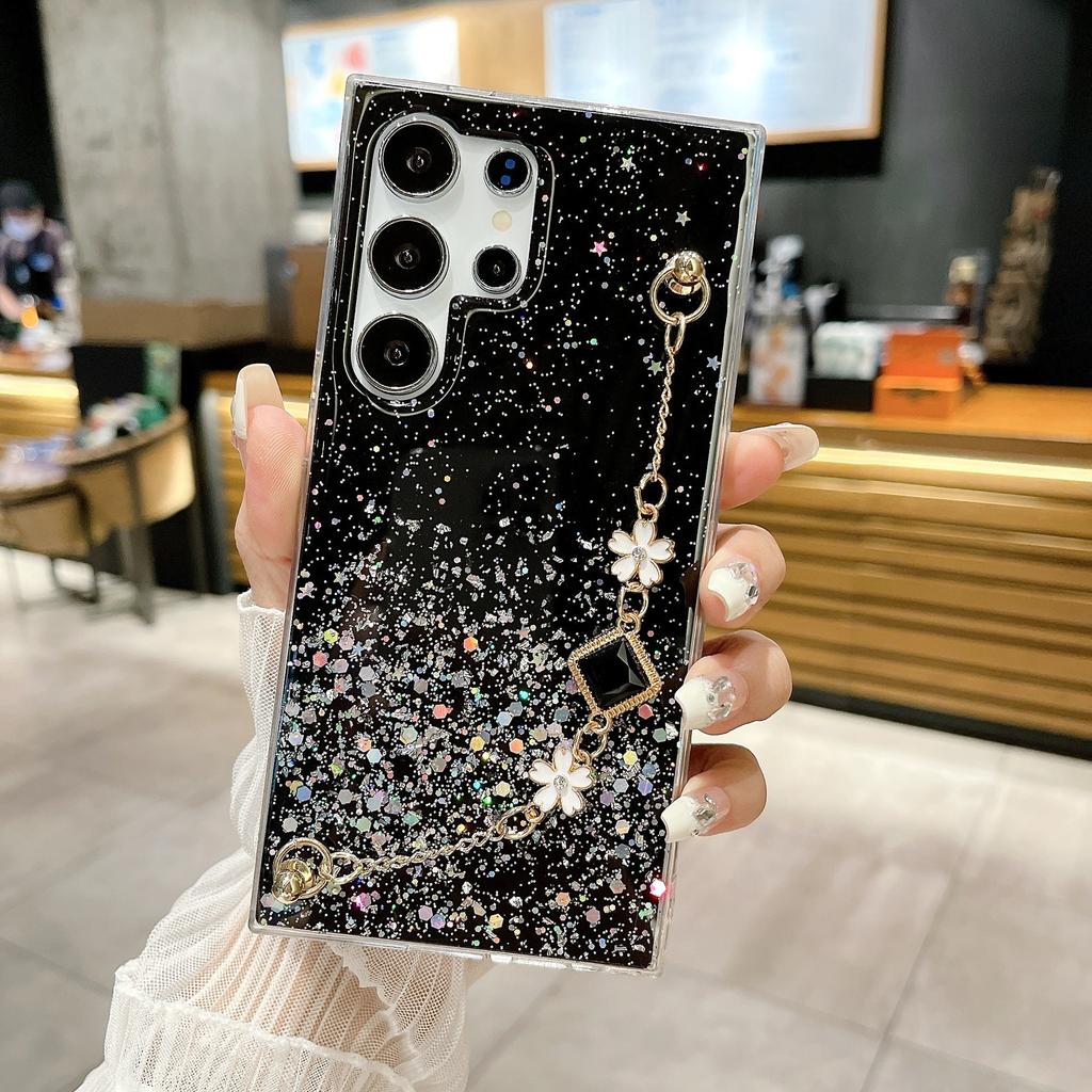 Applicable to Samsung S22U mobile phone case S23U.diy bracelet S24U Epoxy glitter niche mobile phone case