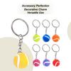 Tennis Ball Key Chain School Reward Toys Sport Keychains 3D Tennis Ball Pendant Keyring Tennis Ball Keychain Sport Keychains