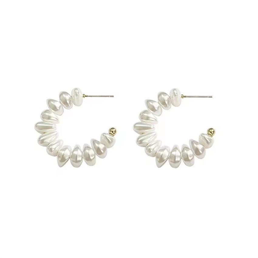 

Lady Pearl Ear Bone Clip Women Fake Piercing Ear Cuff Retro Elegant Irregular Ear Clips on Earrings Jewelry 1Pair