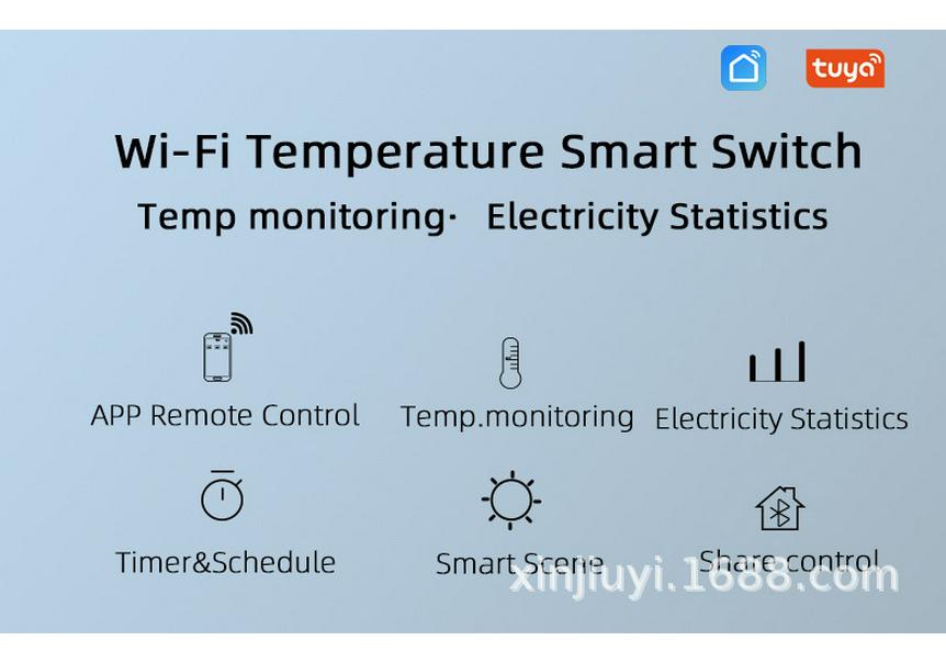 Intelligenter WiFi Temperatur- & Feuchtigkeitsschalter für Aquarien - Alexa-kompatibel