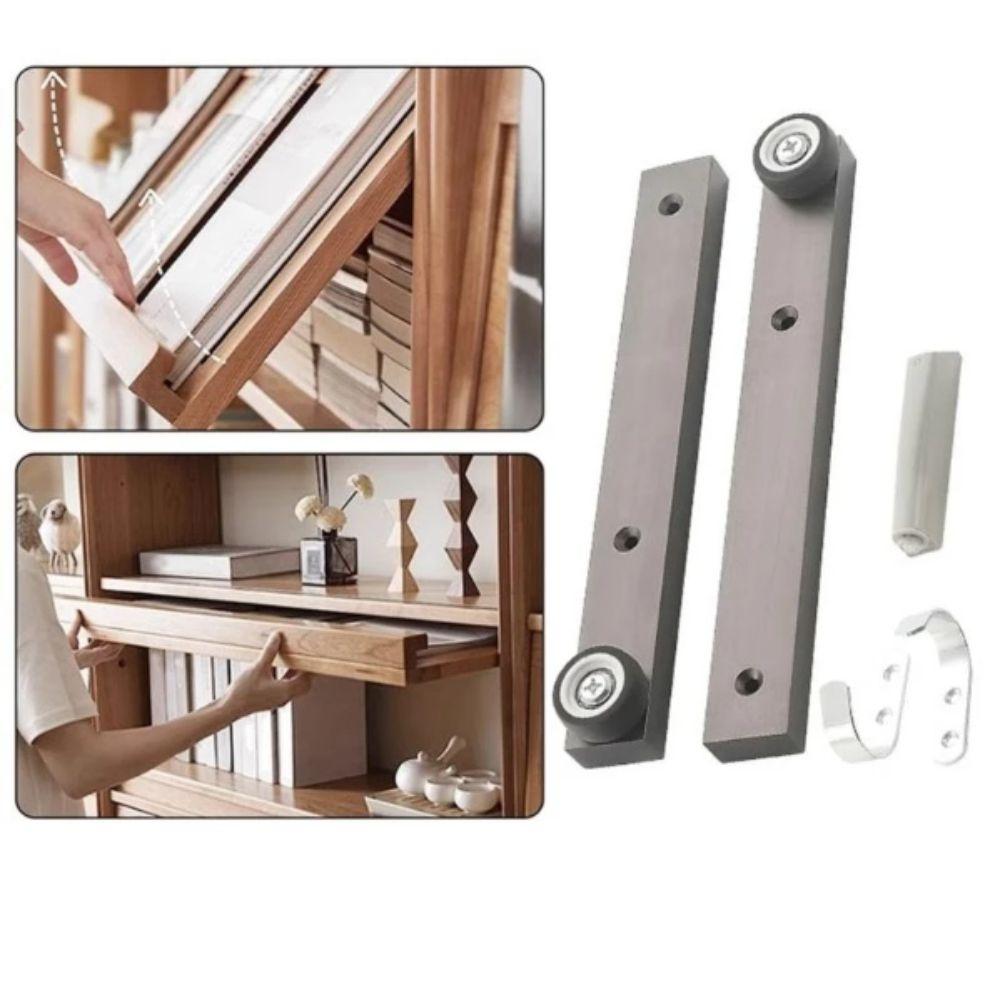 Aluminum Zinc Zinc Alloy Construction Invisible Installation Bookshelves  Silent Rotating Track