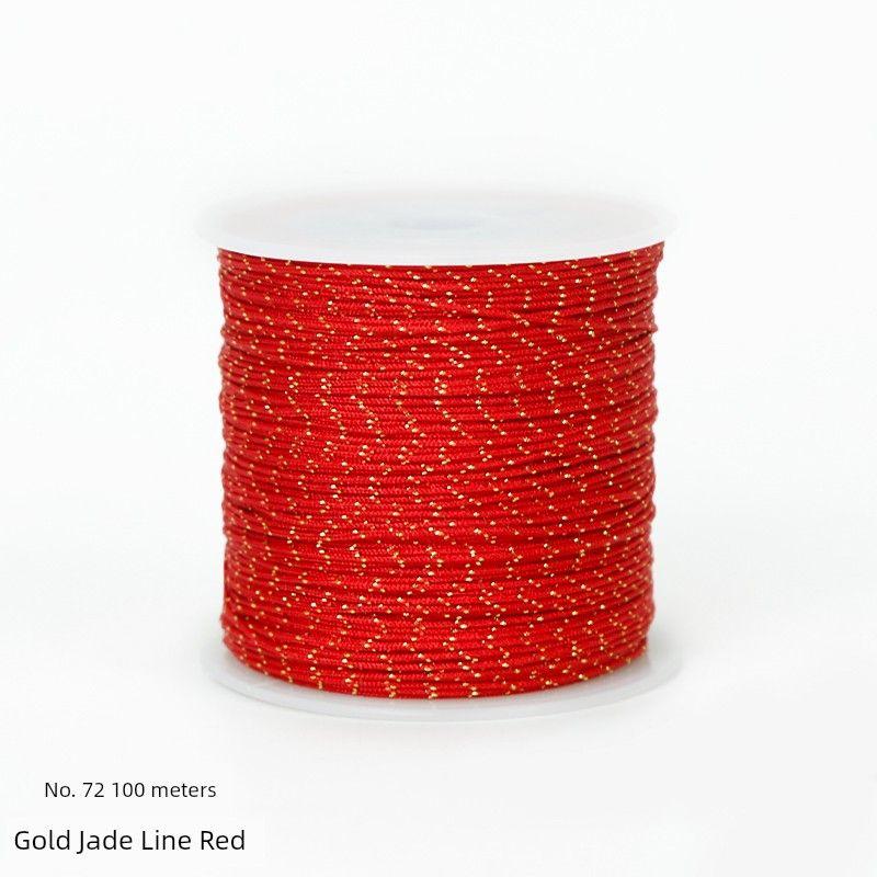 No. 72 Jade Thread 100 M Handmade Braided Rope Bracelet Red Rope Braid Rope Thread Carrying Strap String Jewelry Thread DIY Material