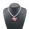 Oil Drip Craft Crab Pendant Necklace Polka Dot Ocean Charm Necklace  Summer Travel Dating