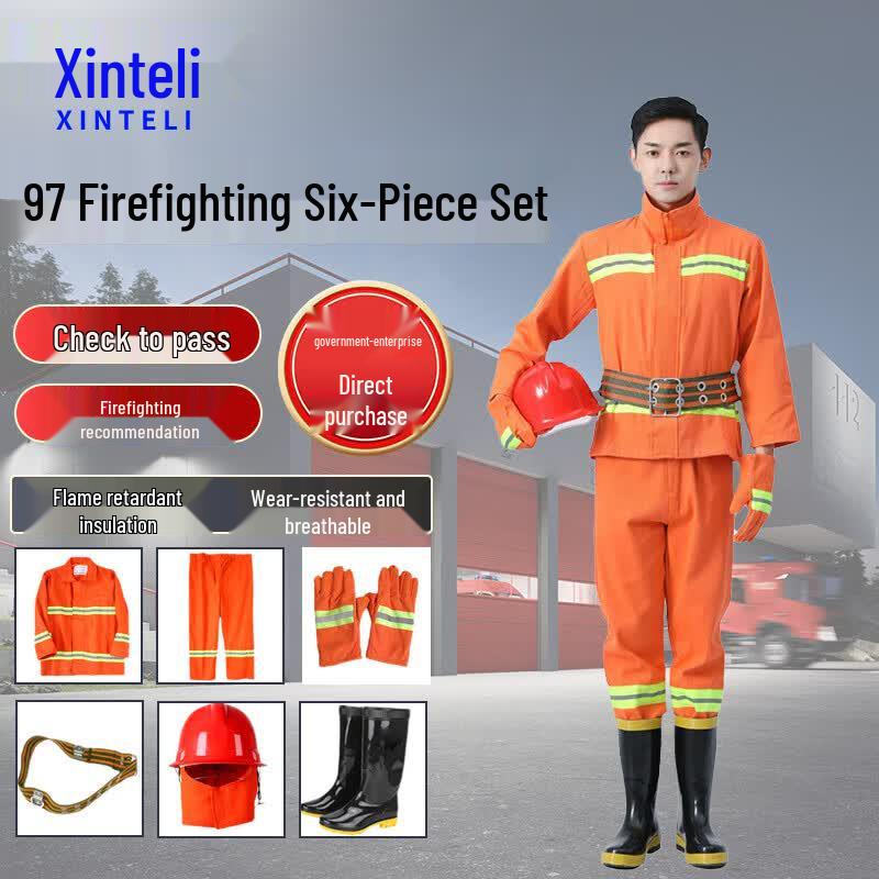 Xinteli Firefighter Combat and Rescue Suit Set Boot Size 41 оранжевый