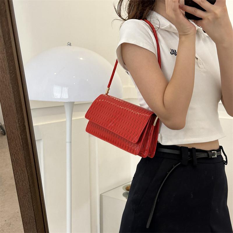 Stylish Black Pu Mini Shoulder Bag For Women Trendy Casual Small Square Purse