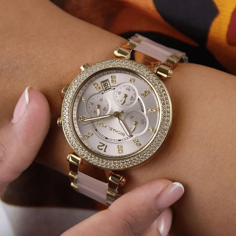 Michael Kors MK6326 Parker Pink Dial Ladies Watch