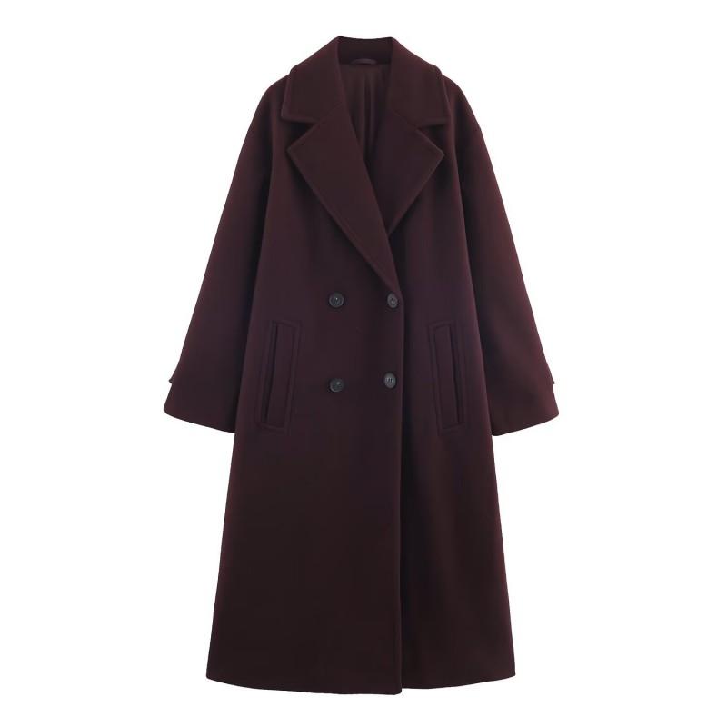Womens Oversized Wool Blend Coat Winter
