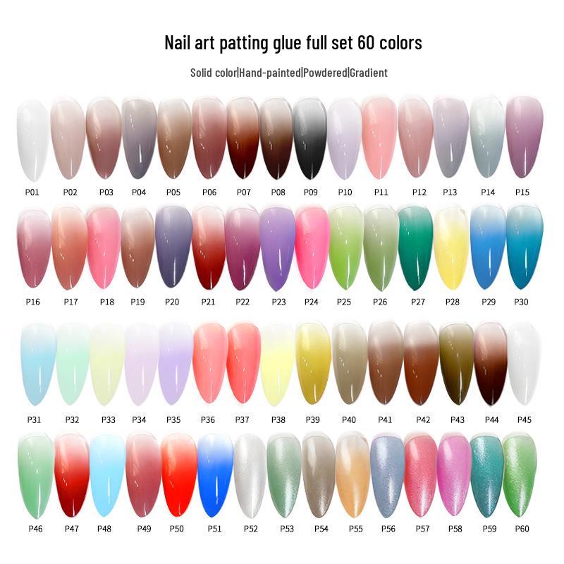 Set per Unghie Artistiche da 60 Colori con Colla Tappante e Polvere Degradé - Consigliato dal Venditore