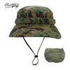 Camouflage mountaineering basin hat outdoor men's big head circumference bucket hat sun protection can be stored bionic camping jungle hat