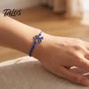 Braided Rope Wristband 2 Pcs Breast Cancer Awareness Bracelets, Adjustable String Comfortable Daily Wear Jewelry Bracelets with Ribbon Charm,