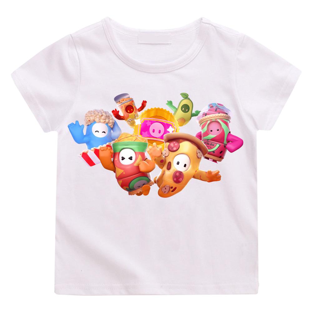 2026 NEW Fall Guys Children's Cartoon T-shirts Cartoon Print Manga Tshirt Aesthetic Boys/girls Cotton T Shirt