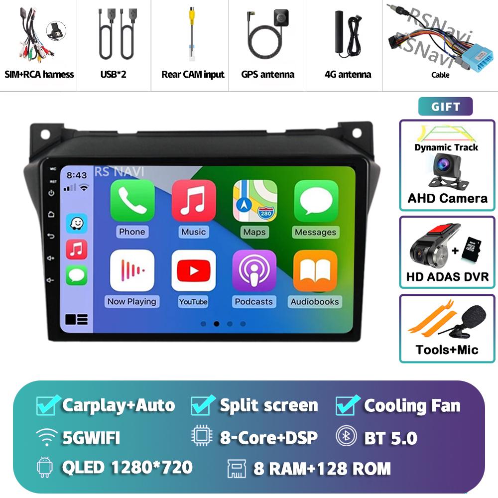 Android 14 Carplay Auto For Suzuki Alto 2009 - 2016 Car Radio Player Multimedia stereo AI Voice 360 Camera Navigation Video 2Din