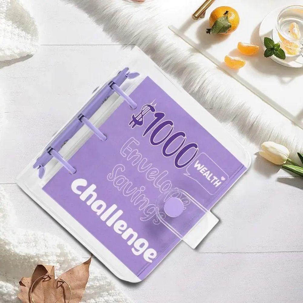 Mini Liant pentru Economii de Bani Plic PVC Provocare Economii pentru Planificator Bugetar