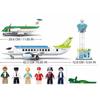 0930 Aviation World Civil Aviation Airport Aircraft Assembly Model Boy Small Particle Assembly Building Blocks No Box
