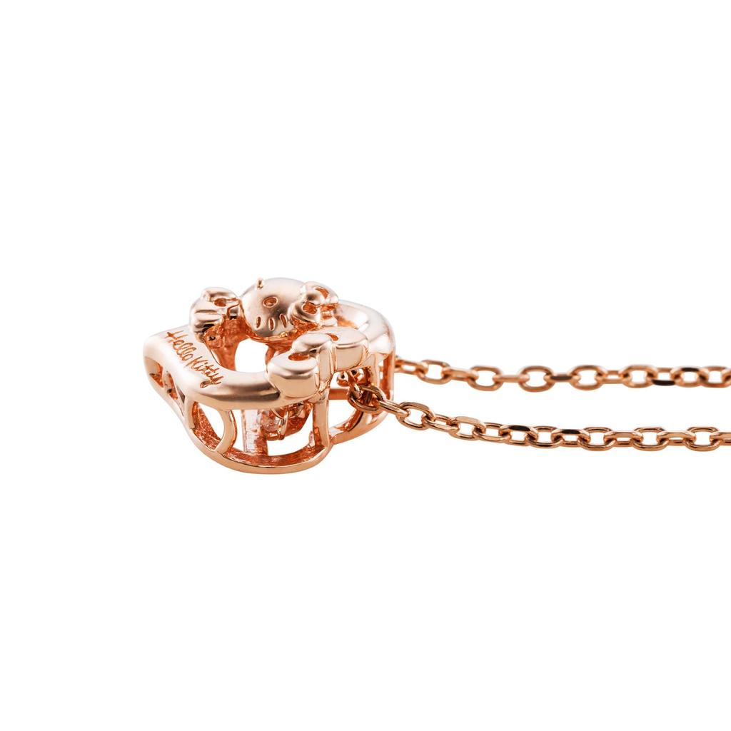 White Clover Hello Kitty Dancing Stone Halskette 40cm Sterlingsilber 925 SAKT-N004PG