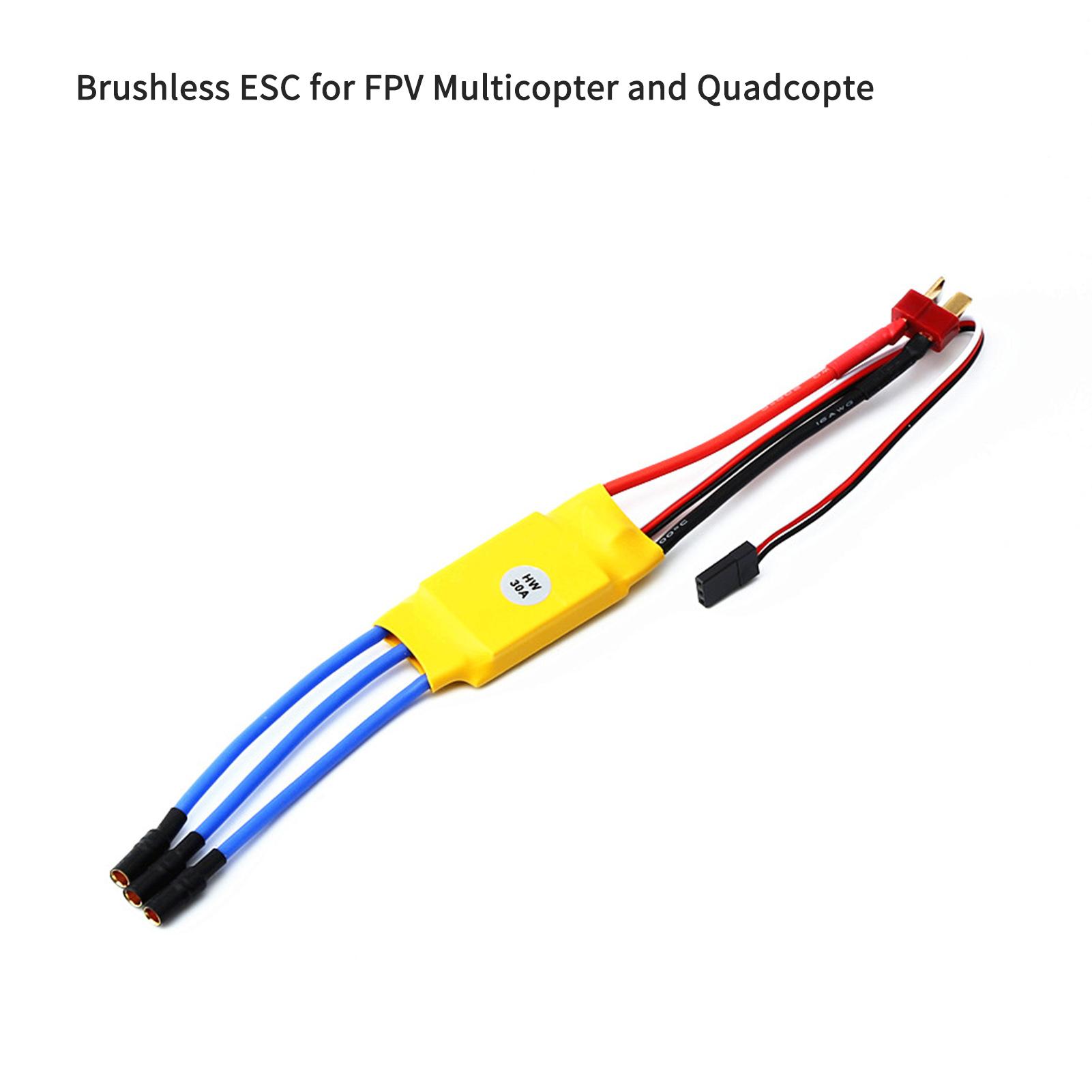 

30A Brushless ESC Electronic Speed Controller 3.5MM Banana T Plug for Airplane Quadcopter Drone