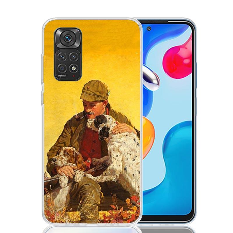 Hunter Dog Hunting Phone Case For Xiaomi Redmi Note 13 14 15 Pro Plus 12S 12 14S 11S 11E 10 10S 11 11T 5G 4G Cover Coque Redmi N