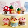 3D Weiche Gummi Mini Cupcake Dekoration Ornamente für Kindergeburtstagsverkleidung