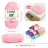LIHAO Acrylic Yarn Medium 15g per Knitting Weaving Yarn 12-Color Set, Weight, Ball, Approx. 26m, Yarn,