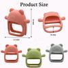 Food Grade Silicone Baby Chewing Toy Baby Teething Toys 6+ Months Anti Dropping Baby Hand Teether Bear Teether OEM Customized