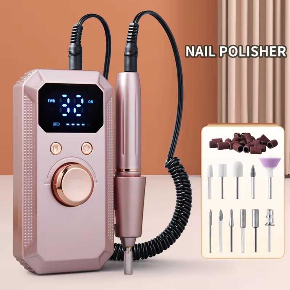 Rechargeable Electric Nail Polishing Grinder LED Display Nail Grinder Nail Tools