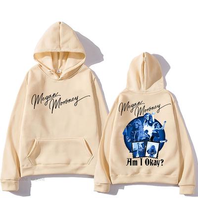 Megan Moroney Bin ich Okay Kapuzenpullover Mit Grafikdruck Weiches Fleece Sweatshirt Mit Tasche Lässige Hip Hop Kleidung