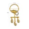Retro Baroque Style Gold Eye Brooch Long Pearl Tassels Vintage Women Lapel Pin for Bridesmaid Dress Decor Nice Gift