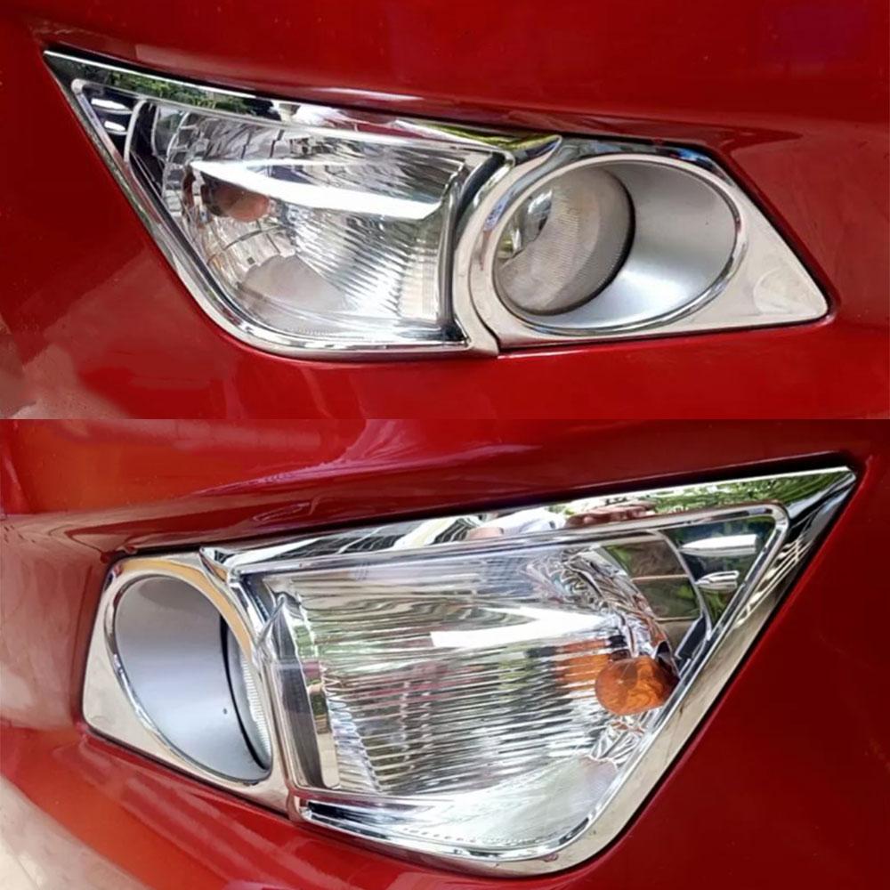 For Toyota Innova 2016 - 2025 Front Fog Light Sticker Fog Lamp Frame Cover Trim 2Pcs Decoration Stickers Car Styling Accessories