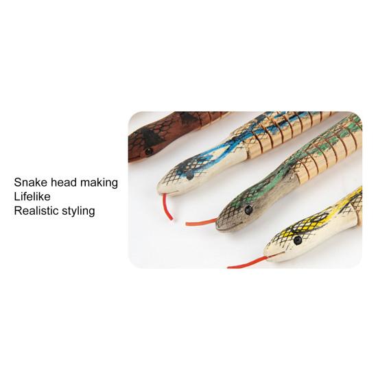 Animal Model Scary Compact Universal Wooden Round Snake Toy for Car Decoration