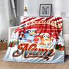 Merry Christmas Celebration Personalized Name Blanket Cozy Personalized Blanket Soft Warm Cozy Perfect for Livingroom Living Room Office Chair Chair