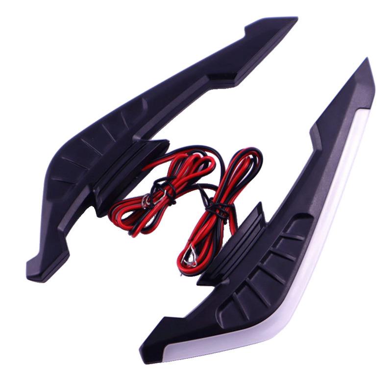 Cold Light Aerodynamic Decoration ABS Material Double-sided Tape Easy tallation Non-deformed For Most Motorcycles