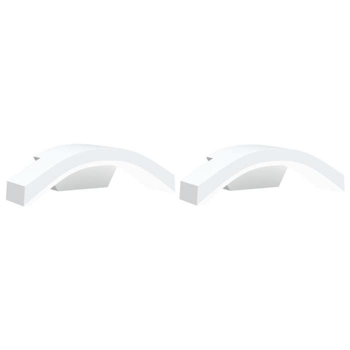 VidaXL Appliques murales LED d'extérieur 2 pcs blanc, éclairage mural LED d'extérieur, lampe murale de jardin, applique 4006281