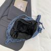 Vintage Denim Handbag with Braided Details Large Capacity Shoulder Crossbody Bag for Women