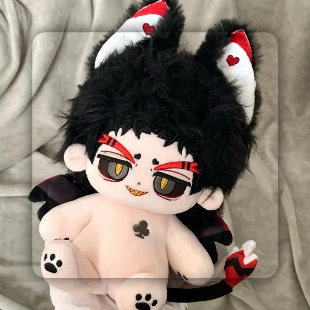 20cm Anime Hazbin Hotel Husk Niedliche Plüsch Anzieh Baumwollpuppe Plüschtiere Cosplay Dekor Idol Modellierung Geburtstag Festival Geschenke Maskottchen no Skeleton