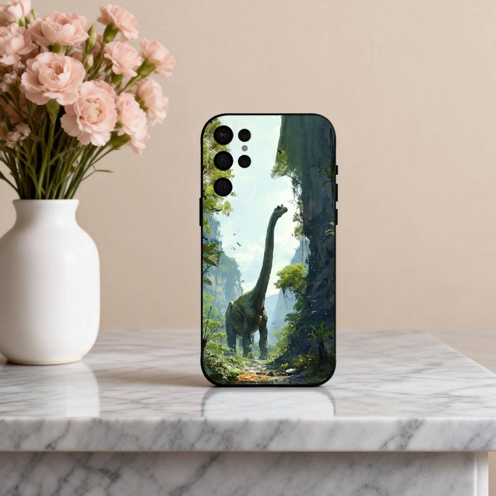 Cool D-Dinosaur Art  Phone Case For Samsung S25,24,23,22,30,21,10,9,Ultra,Plus,Lite,FE,4,5 G Soft Black Case