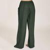 Women's Casual Straight Leg Pants Color Casual Long Pants With Pockets