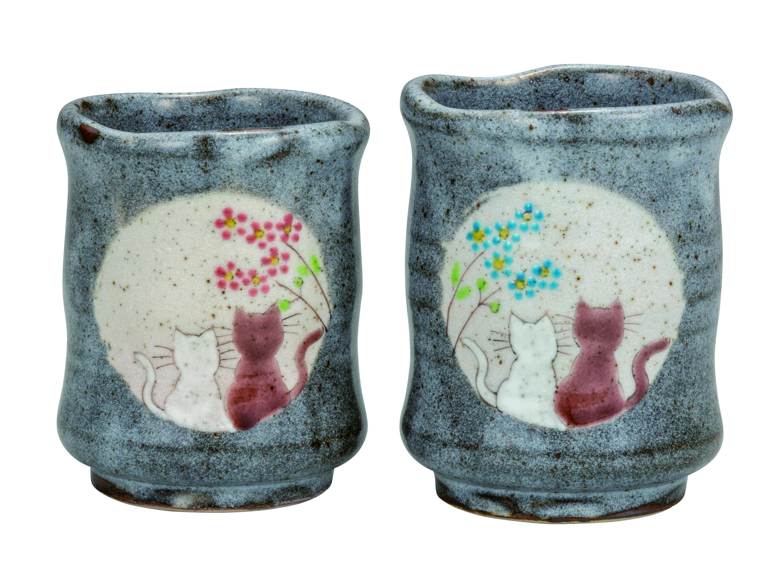 

Kutani ware set of teacups, Hidamari