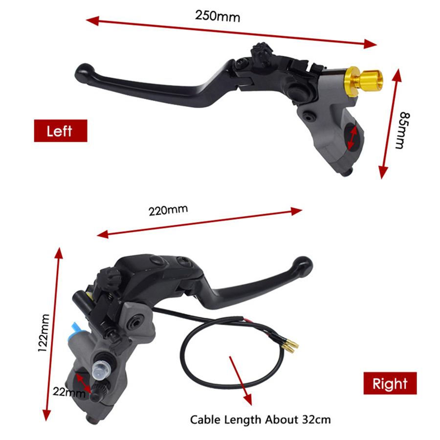 CNC 19 RCS Foldable Motorcycle Brake Master Cylinder Cable clutch Radial Brake Pump 22mm Universal For Honda Yamaha Kawasaki Suzuki