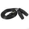 3 Pin Audio Cable Adapter Double XLR Male to 3.5 Mm Male,