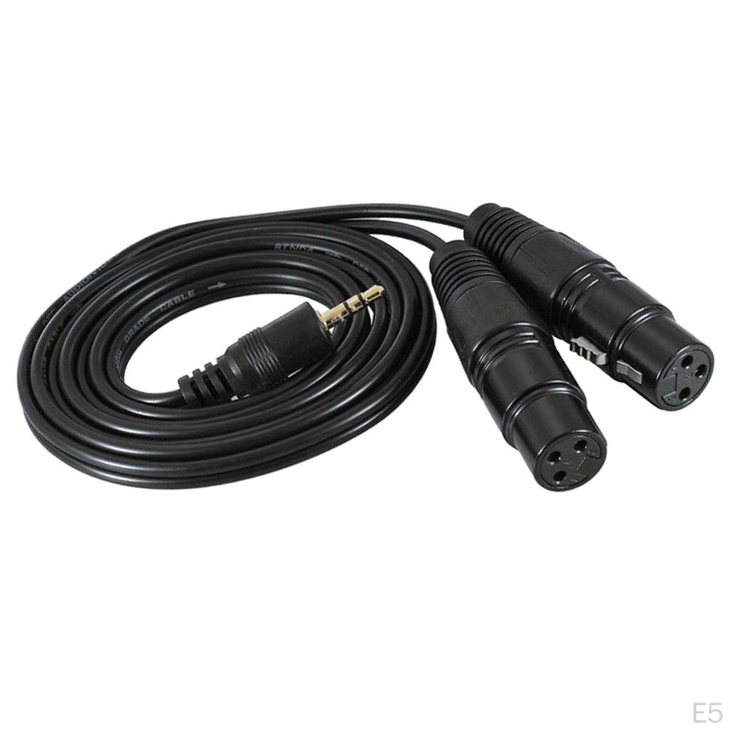 3 Pin Audio Cable Adapter Double XLR Male to 3.5 Mm Male,