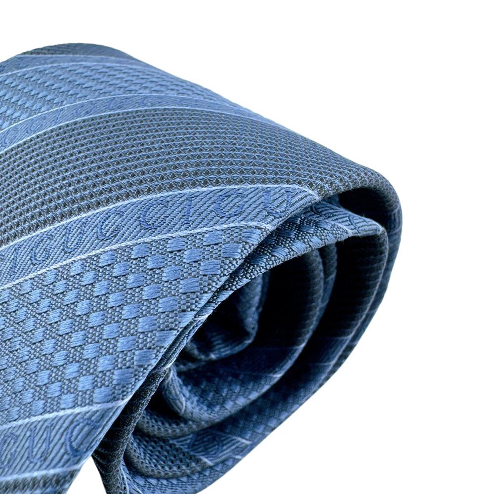 GUCCI GG pattern silk tie blue silk Used