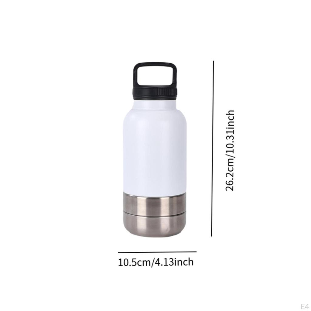 Dog Water Bottle with Handle And 2 Bowls for Food Travel