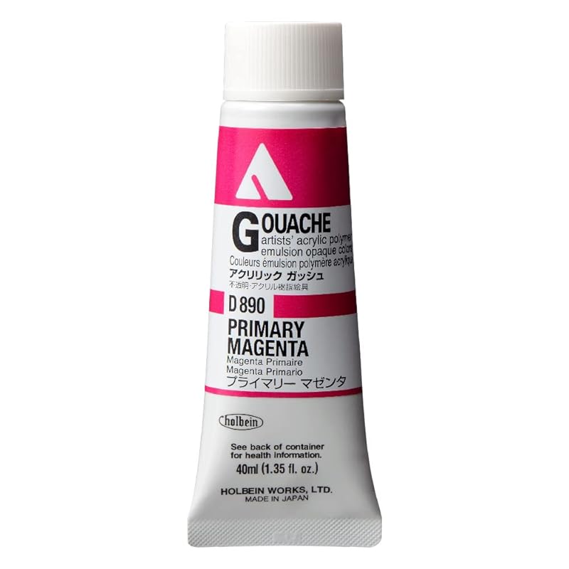 

holbein acrylic gouache D890 40ml primary Magenta 0890