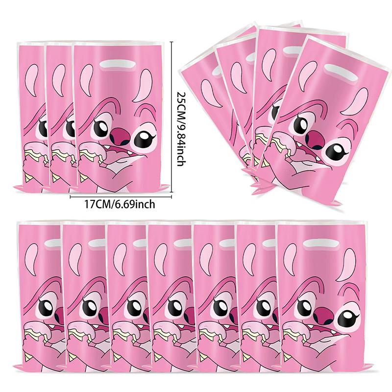 

30 шт. Сине-розовые подарочные пакеты для вечеринки Стич с ручками, пакеты для подарков на тематическую вечеринку Лило и Стич, декор для детского душа, детского дня рождения 25x17cm&30pcs