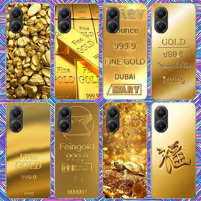 Fine Gold Pattern Printing Phone Case For Xiaomi Poco X7 X6 X5 Pro F7 Ultra Redmi 15C 15 13 13C 12 12C 10 10A 10C 9 9A 9C 9T She