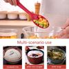 2Pcs Silicone Scoop Long Handle Soup Scoop Salad Mixing Spoon Heatresistant Cooking Spoon Nonstick Tablespoon Cooking Utensils