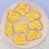 8pcs Set Cartoon Cookie Molds Animal Cookie Cutters DIY Cake Printing Stencils Biscuit Press Stamp Embosser Figure Baking Tools